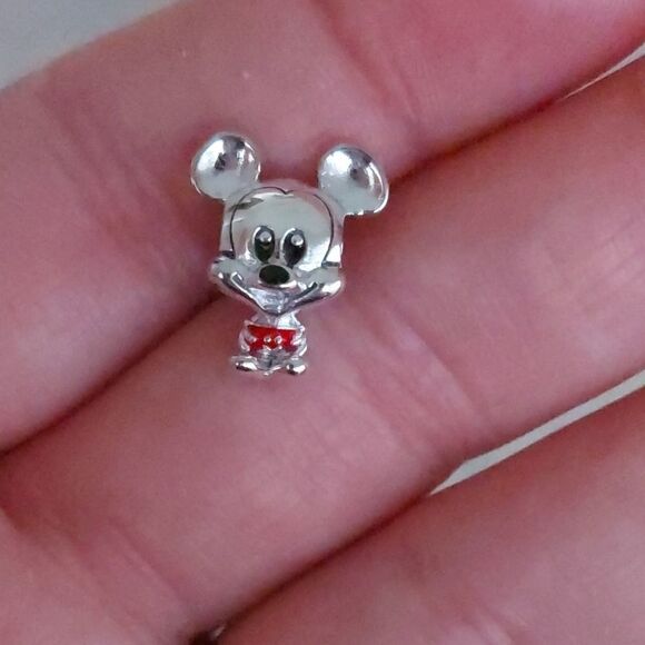925 Sterling Silver Mickey Mouse Charm - Picture 2 of 6